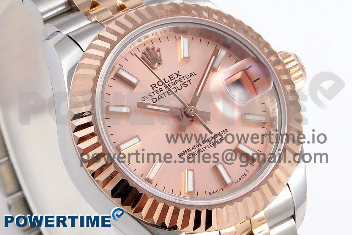 DateJust 28 SS/RG GMF 1:1 Best Edition RG Dial on SS/RG President Bracelet A2671 - Image 2