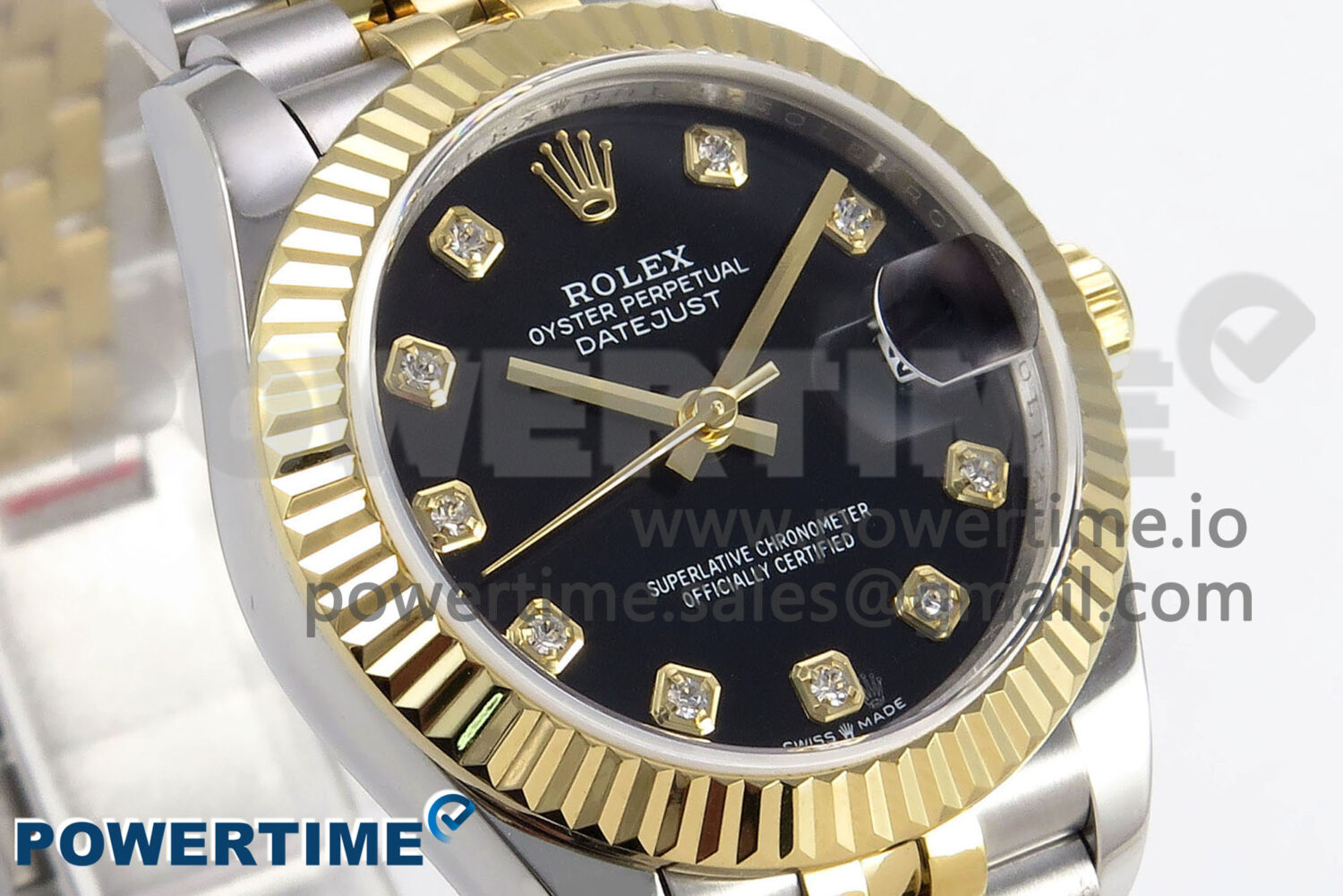 DateJust 31 278273 SS/YG GMF 1:1 Best Edition 904L Steel Black Diamonds Dial on Jubilee Bracelet A2824 - Image 2