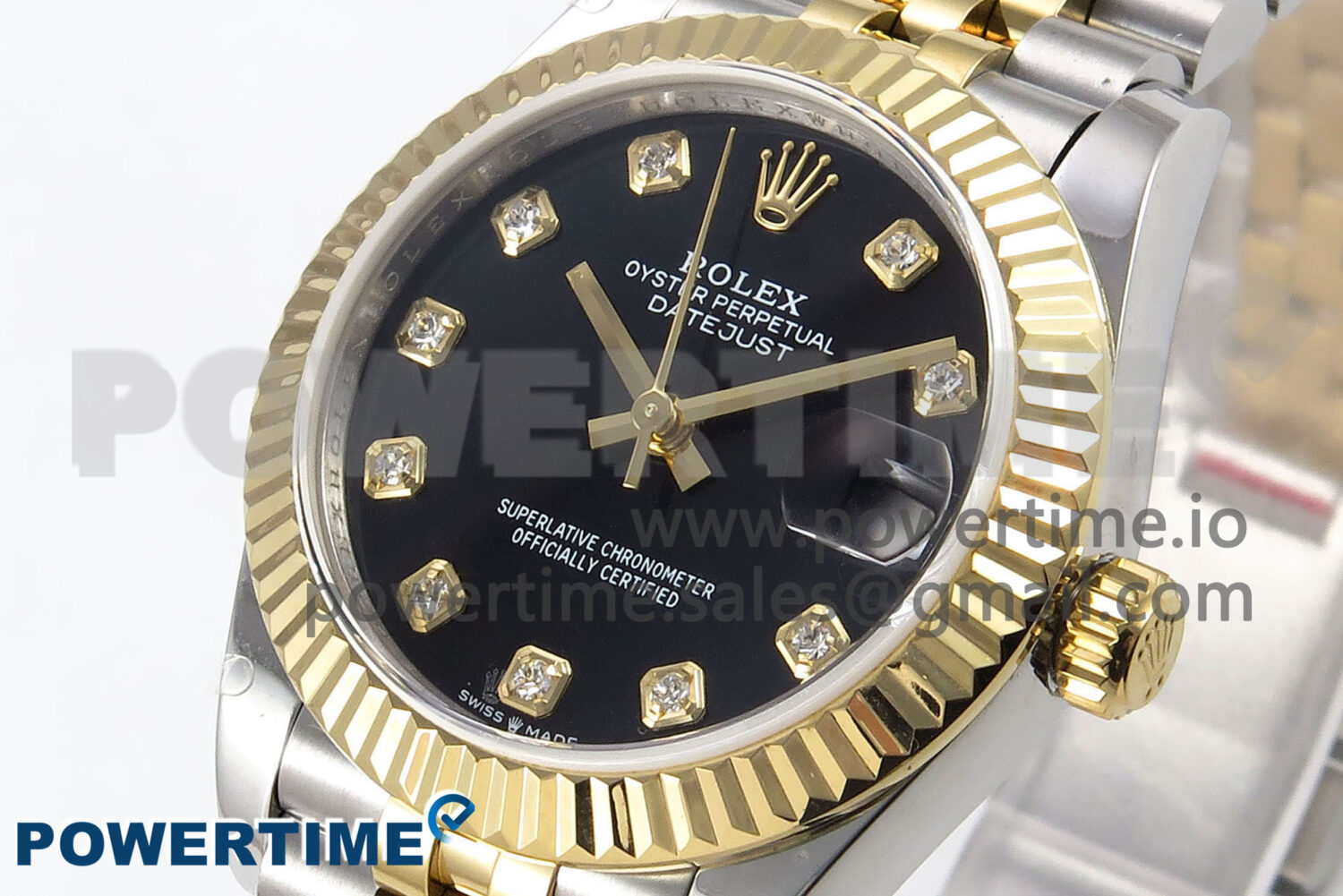 DateJust 31 278273 SS/YG GMF 1:1 Best Edition 904L Steel Black Diamonds Dial on Jubilee Bracelet A2824 - Image 3