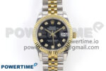 DateJust 31 278273 SS/YG GMF 1:1 Best Edition 904L Steel Black Diamonds Dial on Jubilee Bracelet A2824