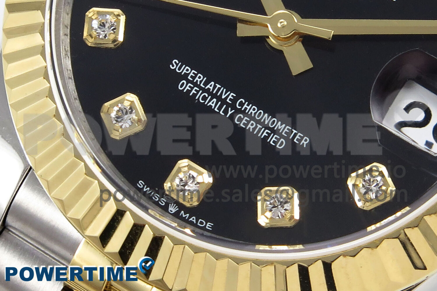 DateJust 31 278273 SS/YG GMF 1:1 Best Edition 904L Steel Black Diamonds Dial on Jubilee Bracelet A2824 - Image 5