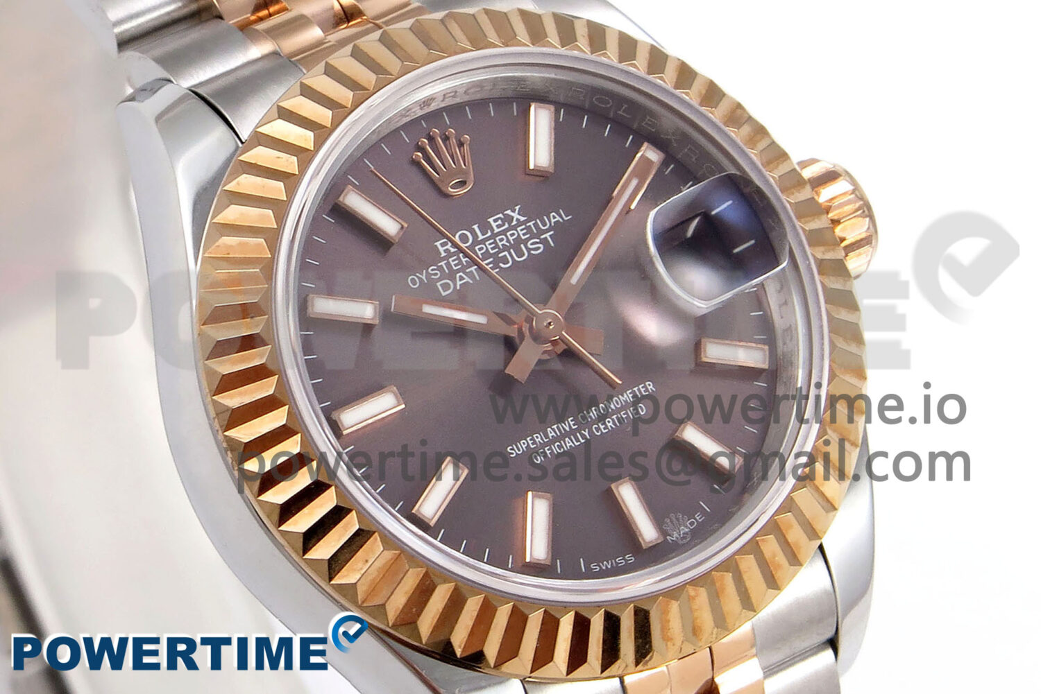 DateJust 28 SS/RG GMF 1:1 Best Edition Gray Dial on SS/RG President Bracelet A2671 - Image 2