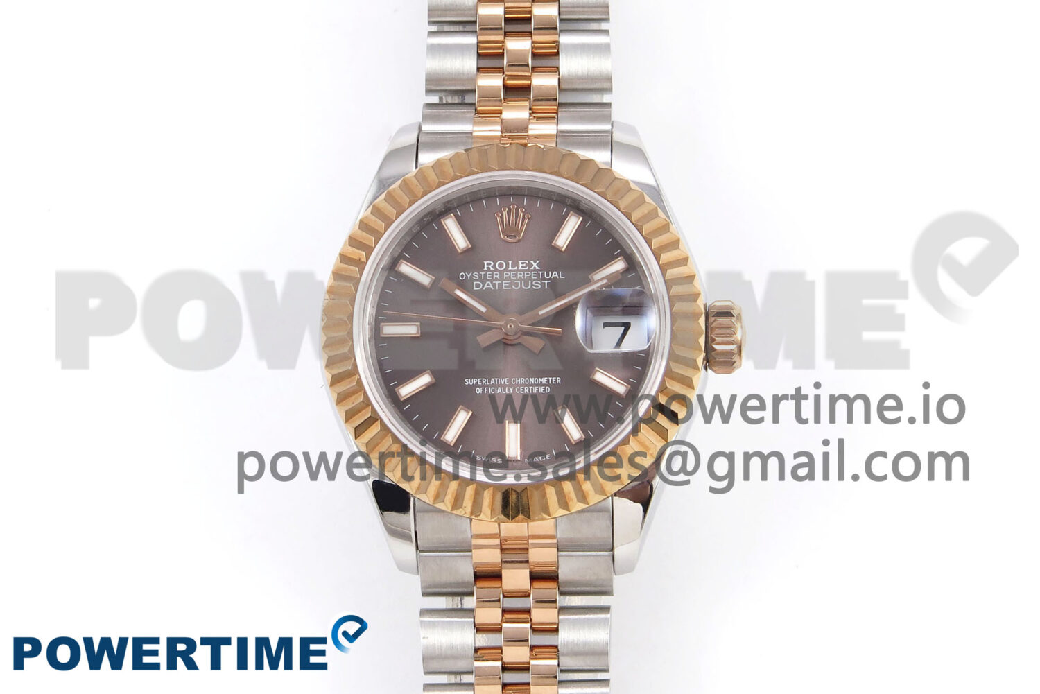 DateJust 28 SS/RG GMF 1:1 Best Edition Gray Dial on SS/RG President Bracelet A2671 - Image 1