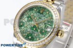 DateJust 31 278383RBR SS/YG GMF 1:1 Best Edition 904L Steel Olive Green Diamonds Dial on Jubilee Bracelet A2824 - Image 3