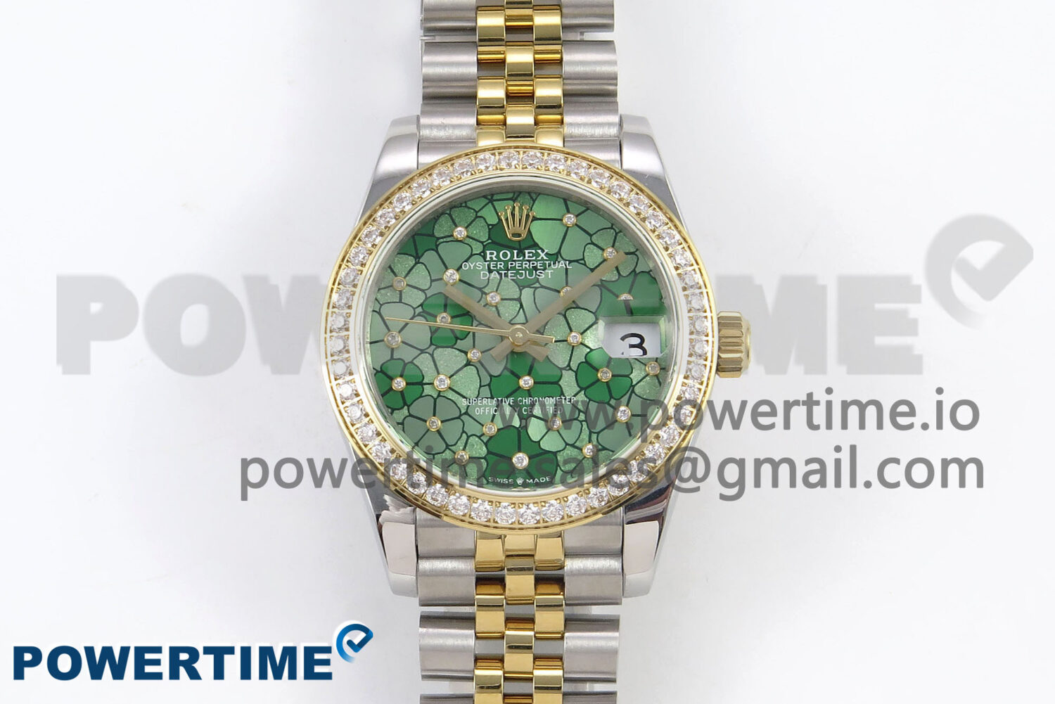 DateJust 31 278383RBR SS/YG GMF 1:1 Best Edition 904L Steel Olive Green Diamonds Dial on Jubilee Bracelet A2824 - Image 1