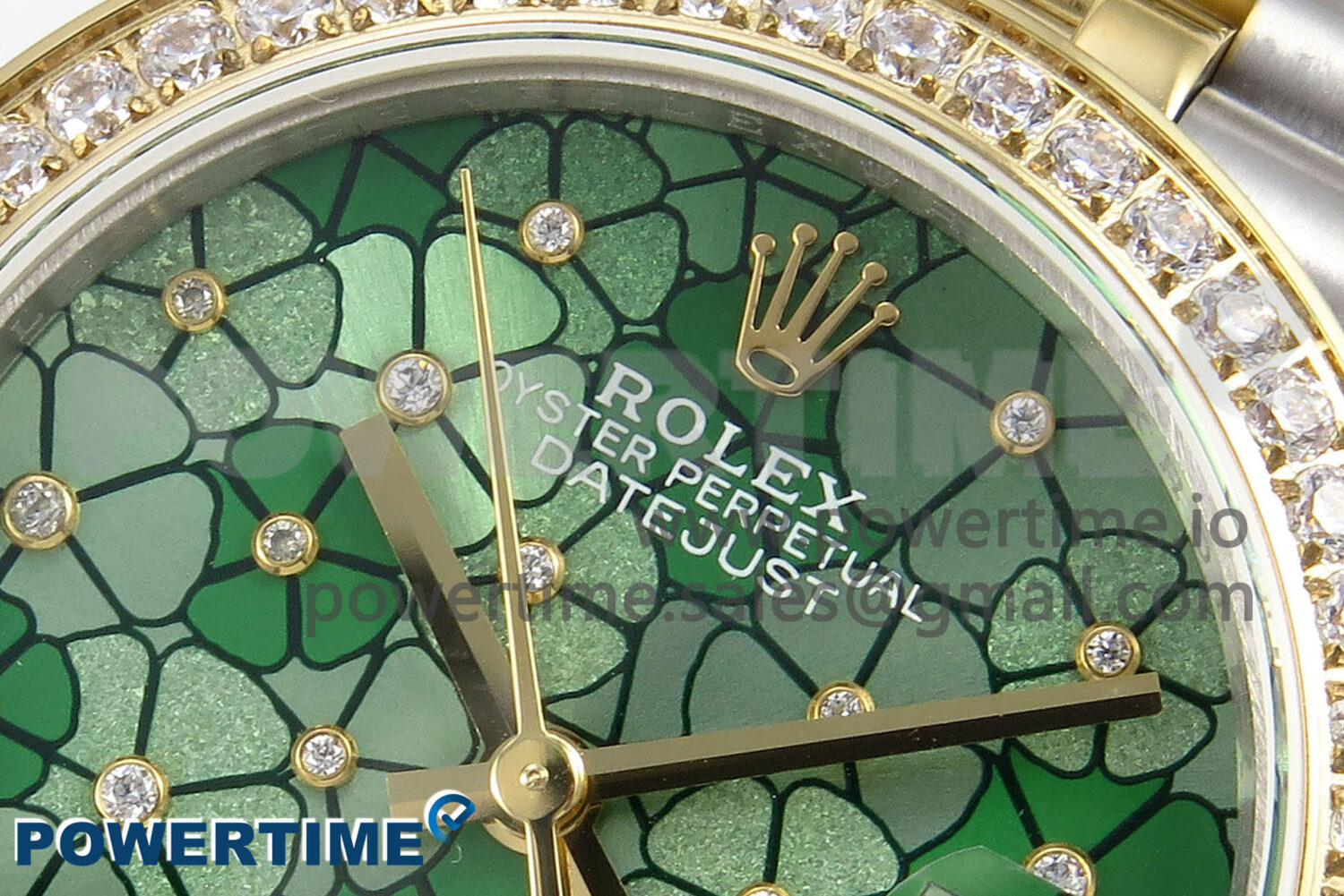 DateJust 31 278383RBR SS/YG GMF 1:1 Best Edition 904L Steel Olive Green Diamonds Dial on Jubilee Bracelet A2824 - Image 4