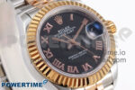 DateJust 28 SS/RG GMF 1:1 Best Edition Black Roman Dial on SS/RG President Bracelet A2671 - Image 2