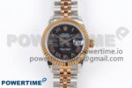 DateJust 28 SS/RG GMF 1:1 Best Edition Black Roman Dial on SS/RG President Bracelet A2671
