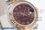 DateJust 28 SS/RG GMF 1:1 Best Edition Brown Roman Dial on SS/RG President Bracelet A2671 - Image 2
