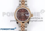 DateJust 28 SS/RG GMF 1:1 Best Edition Brown Roman Dial on SS/RG President Bracelet A2671