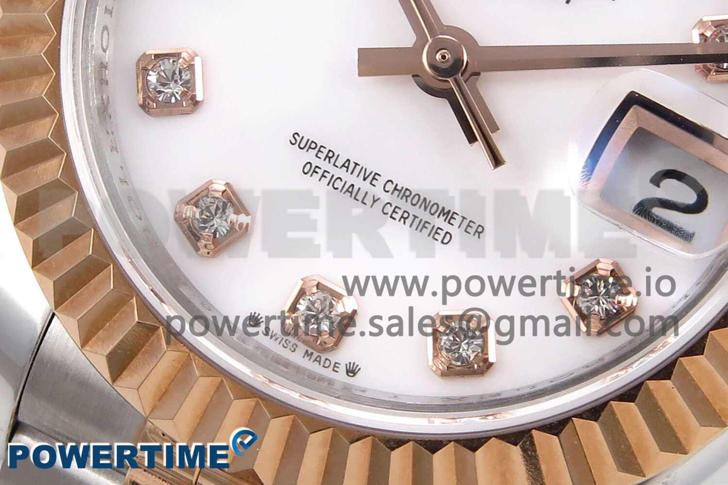 DateJust 28 SS/RG GMF 1:1 Best Edition White MOP Dial on SS/RG President Bracelet A2671 - Image 5
