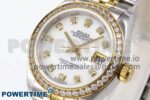 DateJust 28 SS/YG GMF 1:1 Best Edition White MOP Dial Diamonds Bezel on SS/YG President Bracelet A2671 - Image 3