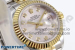 DateJust 28 SS/YG GMF 1:1 Best Edition Silver Diamonds Dial on SS/YG President Bracelet A2671 - Image 2