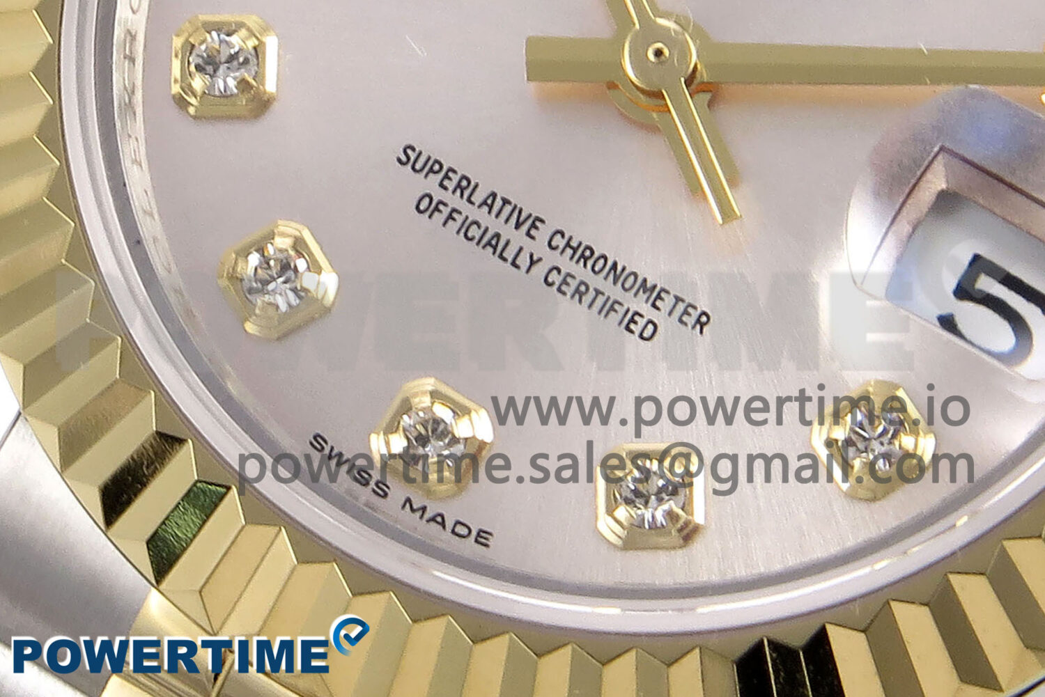 DateJust 28 SS/YG GMF 1:1 Best Edition Silver Diamonds Dial on SS/YG President Bracelet A2671 - Image 5