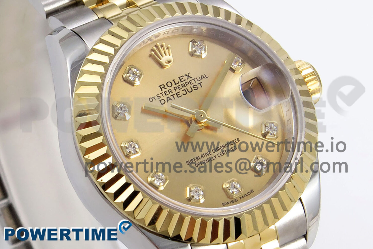 DateJust 28 SS/YG GMF 1:1 Best Edition YG Diamonds Dial on SS/YG President Bracelet A2671 - Image 2