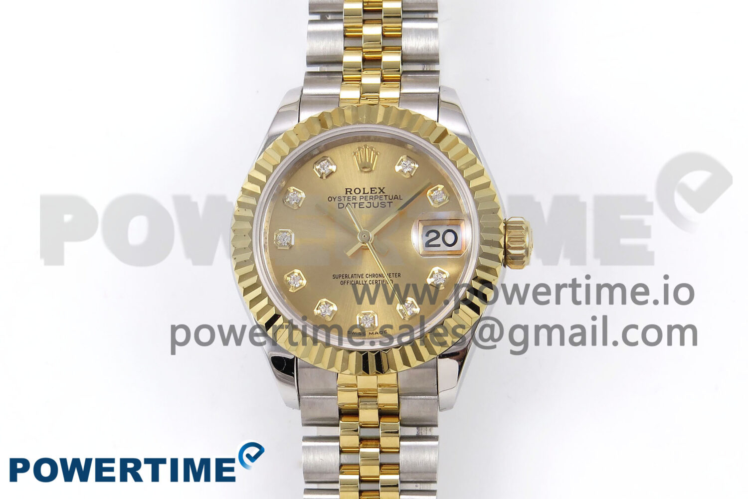 DateJust 28 SS/YG GMF 1:1 Best Edition YG Diamonds Dial on SS/YG President Bracelet A2671 - Image 1