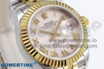 DateJust 28 SS/YG GMF 1:1 Best Edition Silver Roman Dial on SS/YG President Bracelet A2671 - Image 2