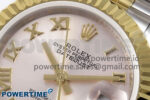 DateJust 28 SS/YG GMF 1:1 Best Edition Silver Roman Dial on SS/YG President Bracelet A2671 - Image 4