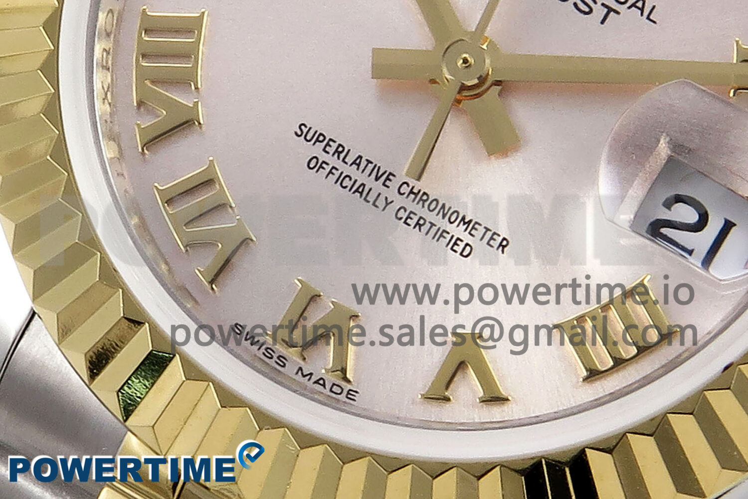 DateJust 28 SS/YG GMF 1:1 Best Edition Silver Roman Dial on SS/YG President Bracelet A2671 - Image 5