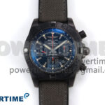 Chronomat 44 Blacksteel APSF 1:1 Best Edition Black Dial on Gray Nylon Strap A7750