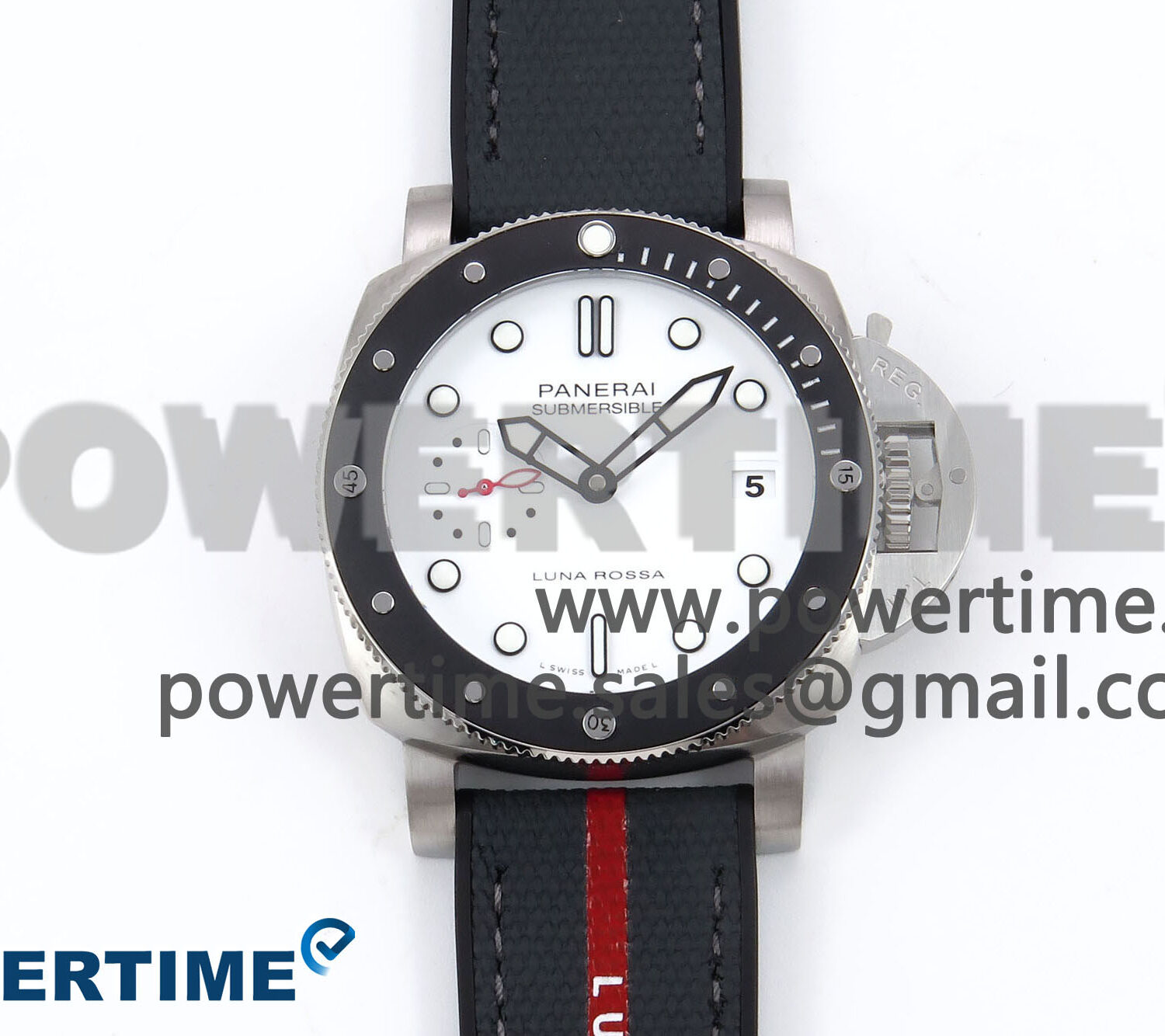 PAM1579 Luna Rossa Submersible VSF 1:1 Best Edition on Black Fabric Strap P900