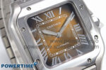 Santos de Cartier 35mm SS BVF 1:1 Best Edition Brown Dial on SS SmartLinks Bracelet MIYOTA 9015 - Image 2