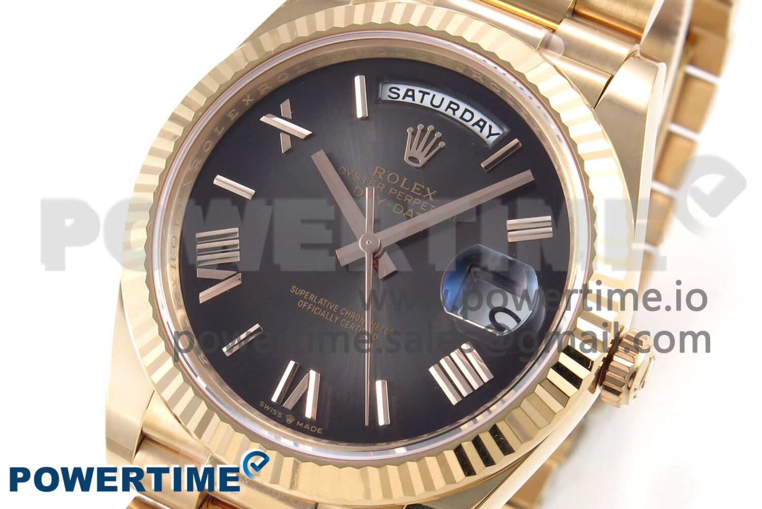 Day Date 40 RG 228235 THBF 1:1 Best Edition Gray Ombre Roman Dial on President Bracelet VR3255 (Gain Weight) - Image 3