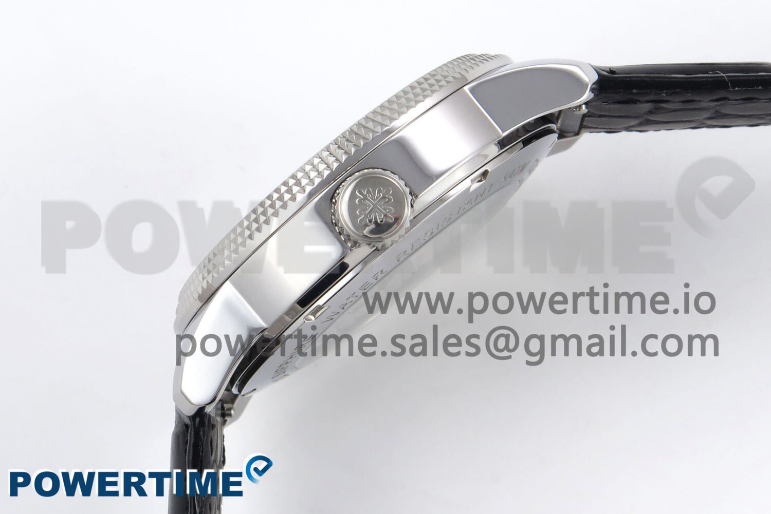 PP Tourbillon SS Texuted Bezel RMSF Edition White Dial on Black Leather Strap - Image 6