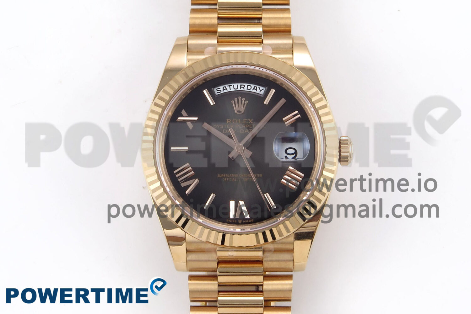 Day Date 40 RG 228235 THBF 1:1 Best Edition Gray Ombre Roman Dial on President Bracelet VR3255 (Gain Weight) - Image 1