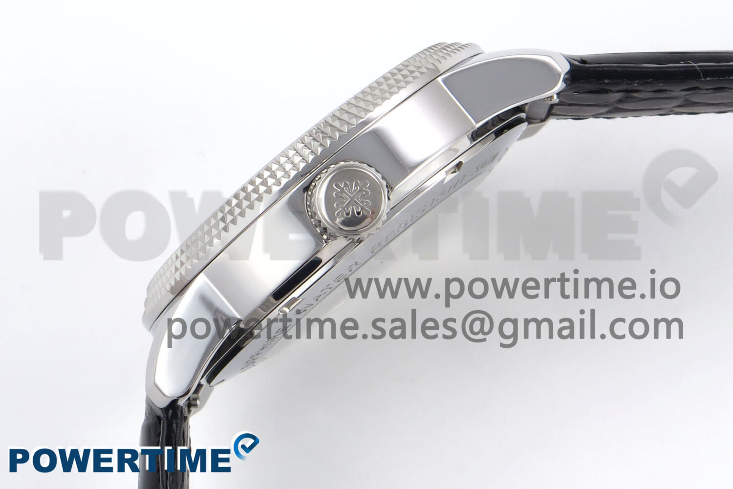 PP Tourbillon SS Texuted Bezel RMSF Edition White Dial on Black Leather Strap - Image 7