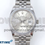 DateJust 36 126234 QF 1:1 Best Edition 904L Steel Silver Stick Dial on SS Jubilee Bracelet VR3235