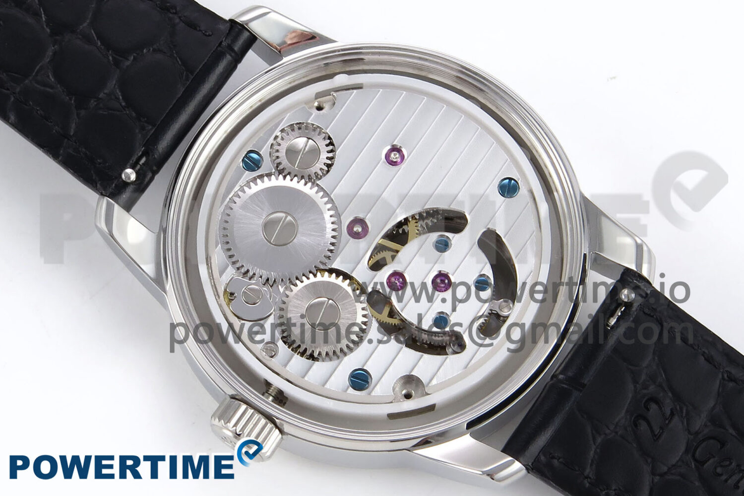 PP Tourbillon SS Texuted Bezel RMSF Edition White Dial on Black Leather Strap - Image 9