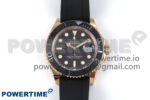 Yacht-Master RG 126655 QF 1:1 Best Edition Black Dial on Oysterflex Strap VR3235