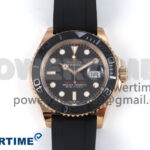Yacht-Master RG 126655 QF 1:1 Best Edition Black Dial on Oysterflex Strap VR3235