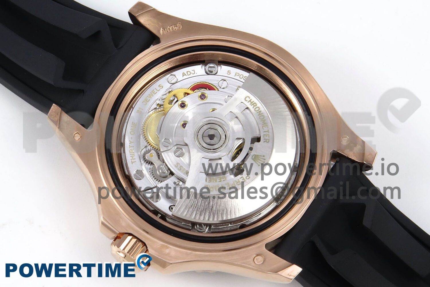 Yacht-Master RG 126655 QF 1:1 Best Edition Black Dial on Oysterflex Strap VR3235 - Image 9