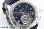 PP Tourbillon SS Texuted Bezel RMSF Edition Black Starry Dial on Blue Leather Strap - Image 2