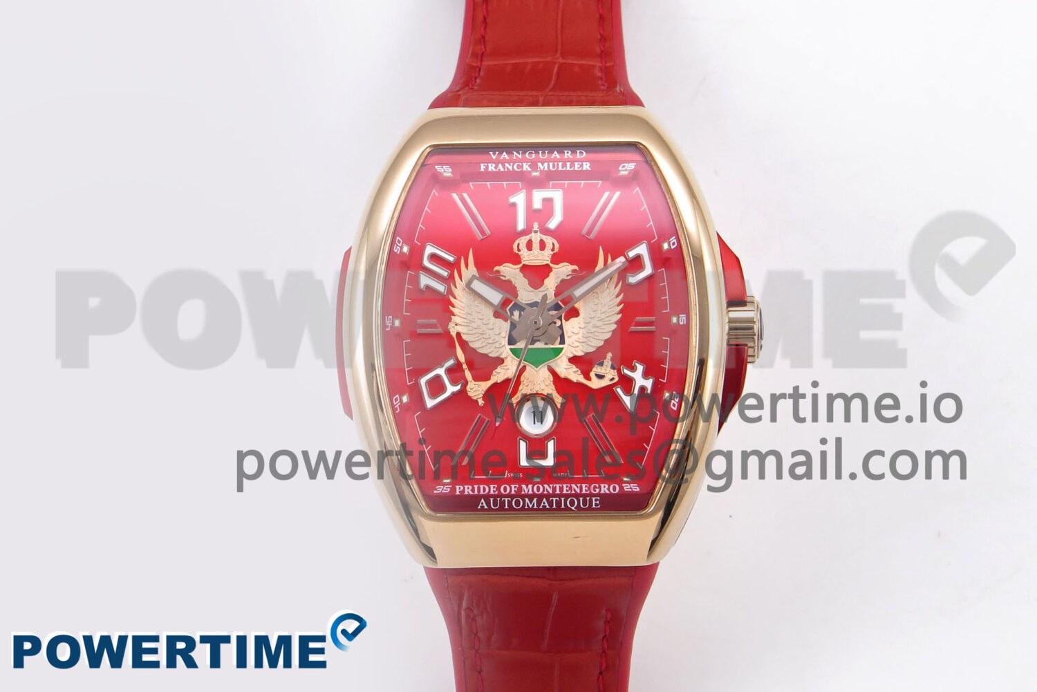 Vanguard Racing Montenegro RG ABF Best Edition Red Dial on Red Leather Strap A2824 - Image 1