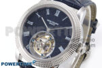 PP Tourbillon SS Texuted Bezel RMSF Edition Black Starry Dial on Blue Leather Strap - Image 3