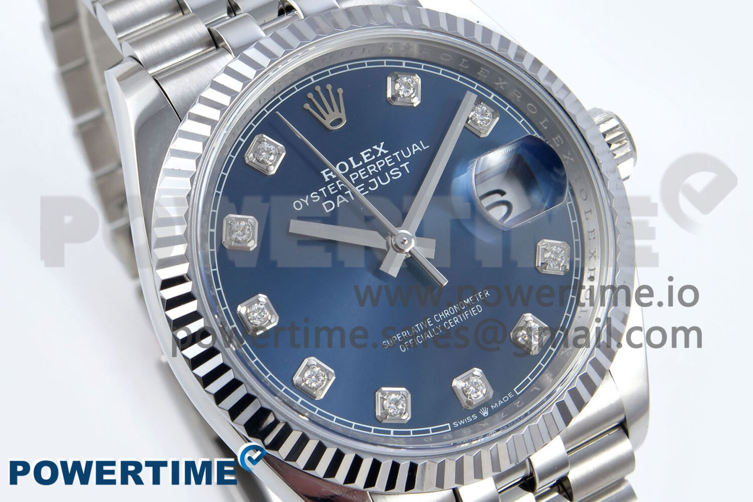 DateJust 36 126234 QF 1:1 Best Edition 904L Steel Blue Diamonds Dial on SS Jubilee Bracelet VR3235 - Image 2