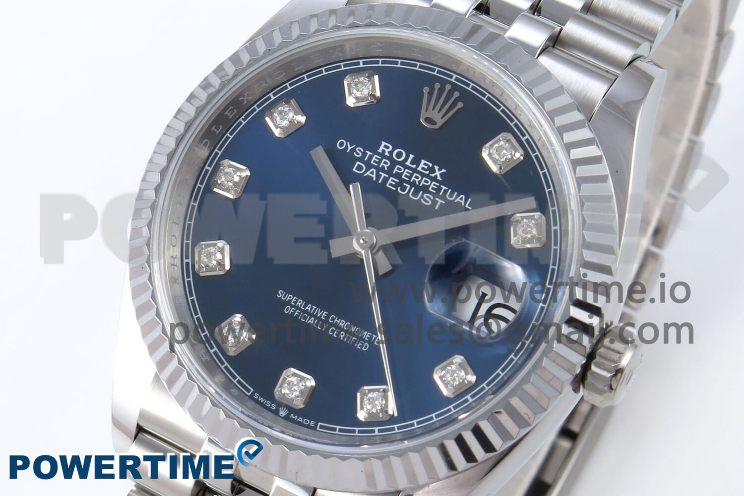 DateJust 36 126234 QF 1:1 Best Edition 904L Steel Blue Diamonds Dial on SS Jubilee Bracelet VR3235 - Image 3