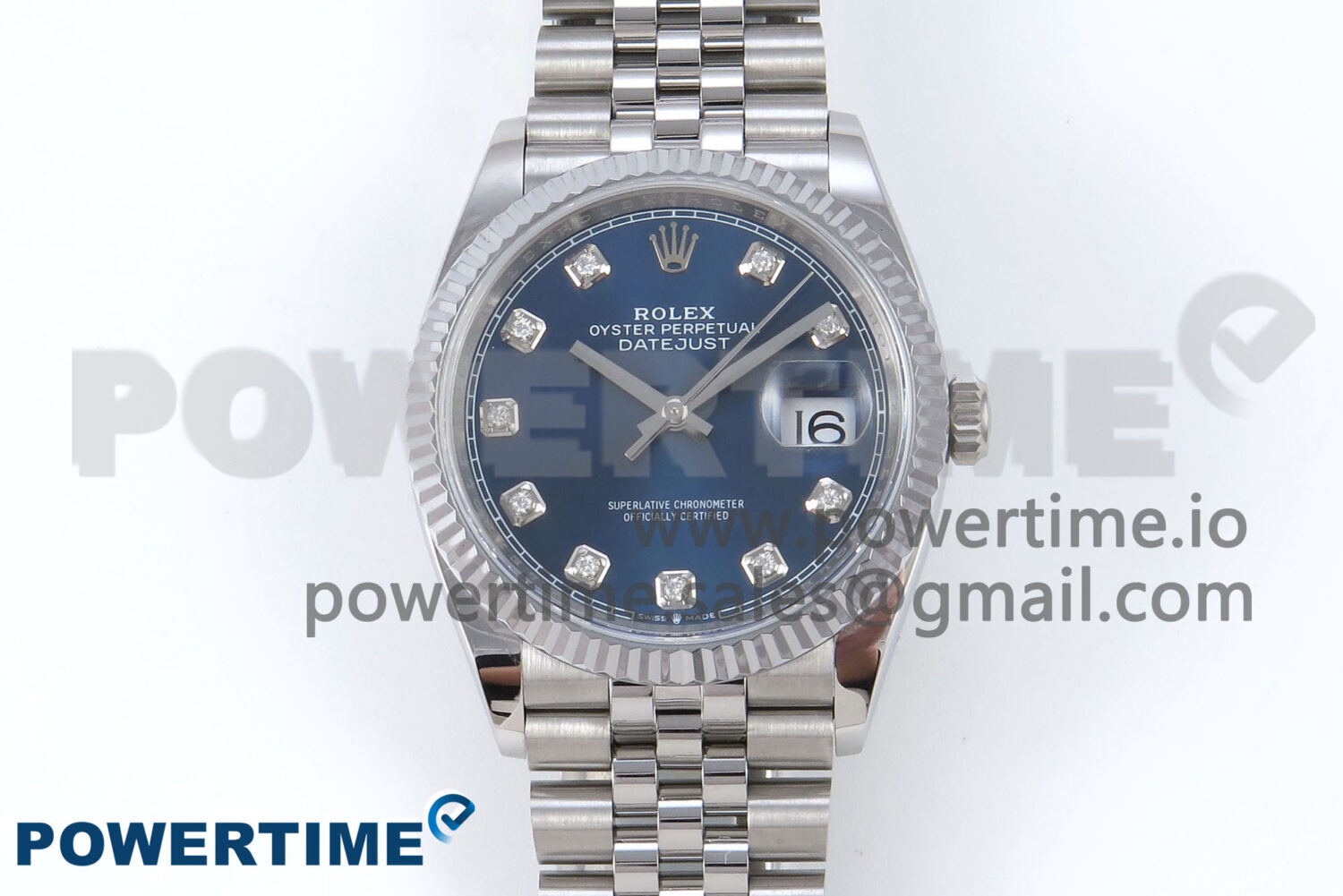 DateJust 36 126234 QF 1:1 Best Edition 904L Steel Blue Diamonds Dial on SS Jubilee Bracelet VR3235 - Image 1