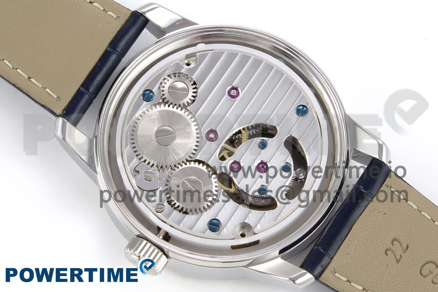 PP Tourbillon SS Texuted Bezel RMSF Edition Black Starry Dial on Blue Leather Strap - Image 9