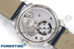 PP Tourbillon SS Texuted Bezel RMSF Edition Black Starry Dial on Blue Leather Strap - Image 9