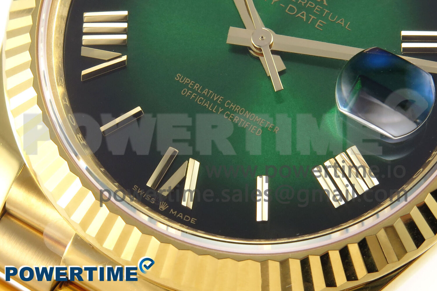 Day Date 40 YG 228238 THBF 1:1 Best Edition Green Ombre Roman Dial on President Bracelet VR3255 (Gain Weight) - Image 5