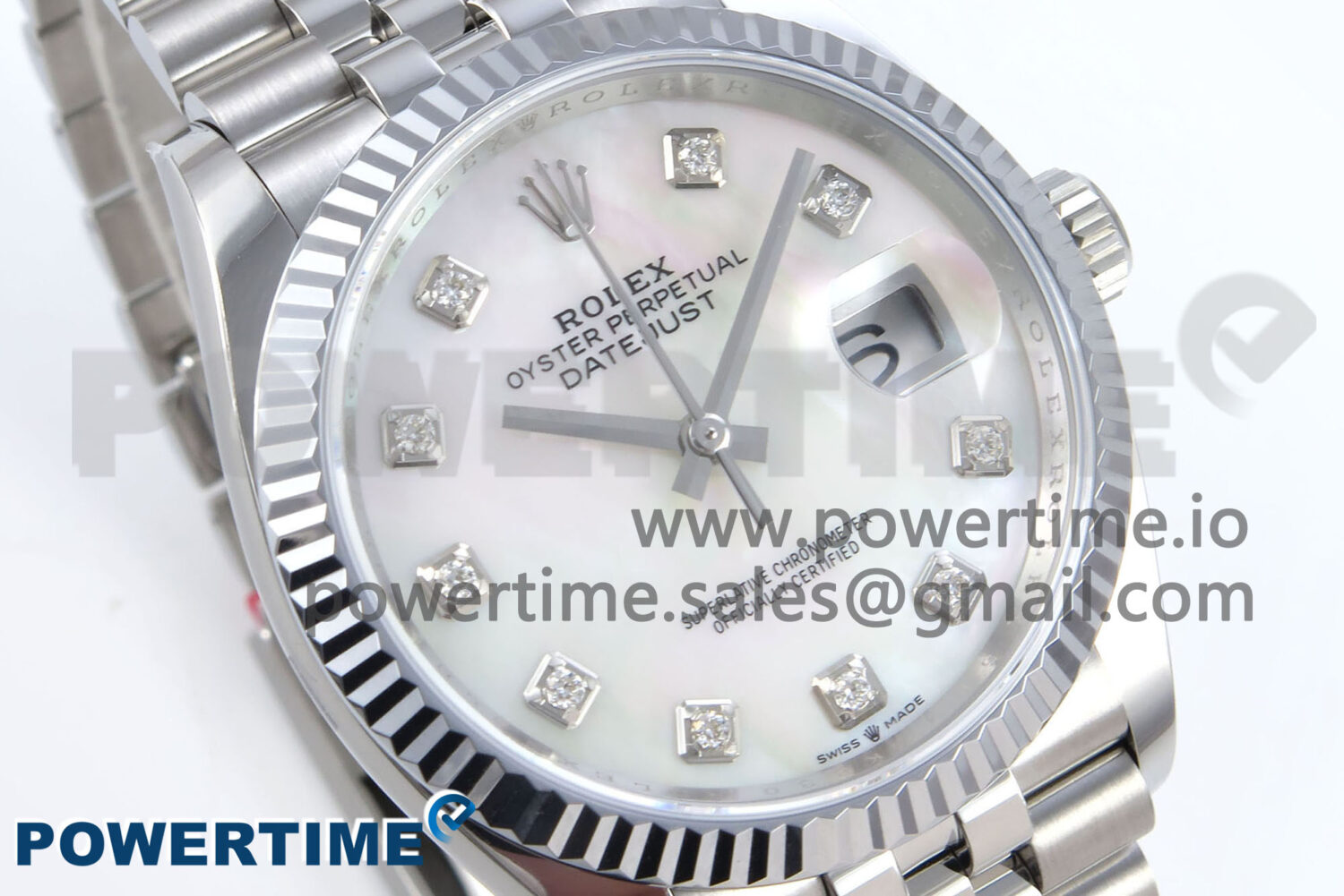 DateJust 36 126234 QF 1:1 Best Edition 904L Steel White MOP Diamonds Dial on SS Jubilee Bracelet VR3235 - Image 2