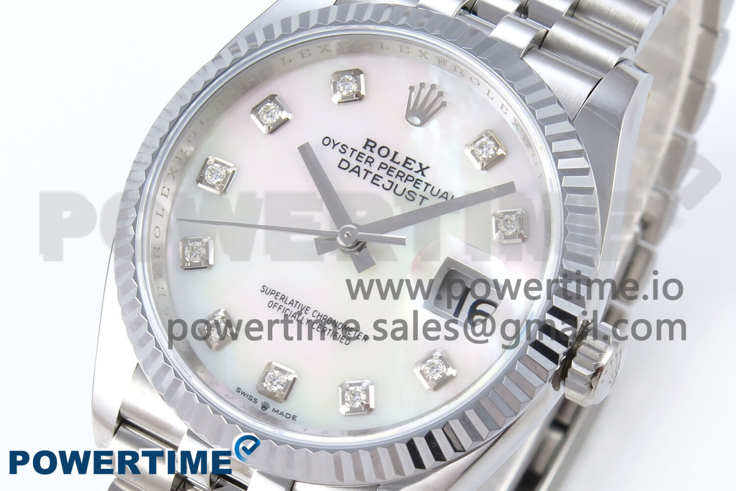DateJust 36 126234 QF 1:1 Best Edition 904L Steel White MOP Diamonds Dial on SS Jubilee Bracelet VR3235 - Image 3