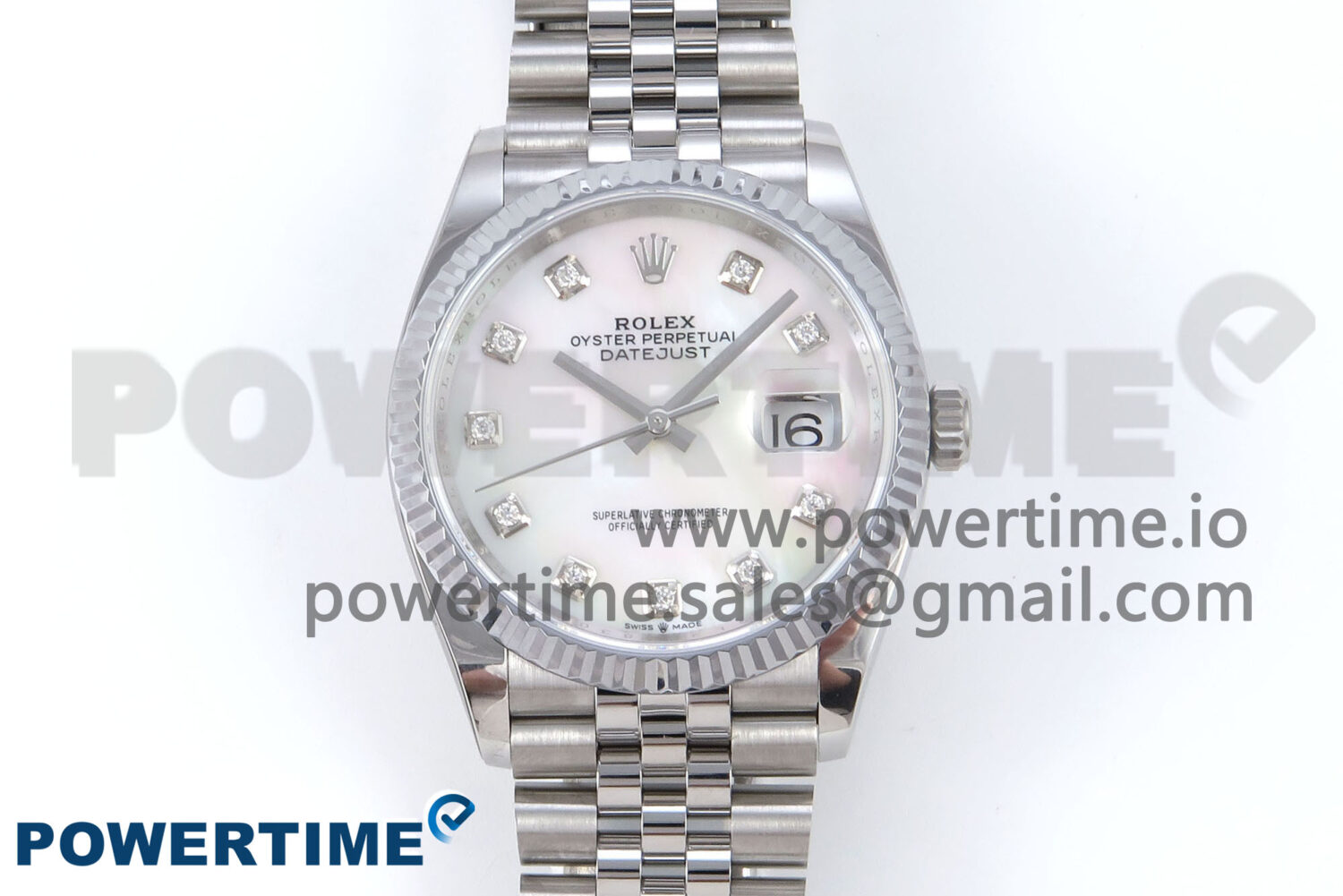 DateJust 36 126234 QF 1:1 Best Edition 904L Steel White MOP Diamonds Dial on SS Jubilee Bracelet VR3235 - Image 1