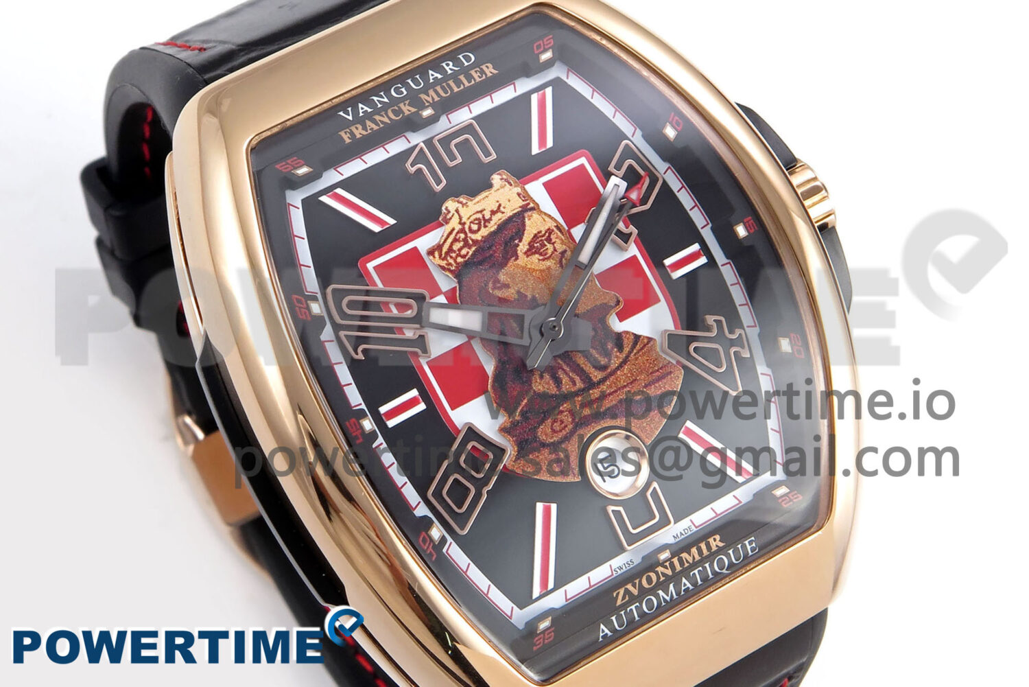 Vanguard Zvonimir RG ABF Best Edition Black Dial on Black Leather Strap A2824 - Image 2
