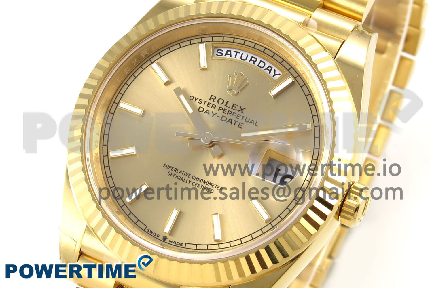 Day Date 40 YG 228238 THBF 1:1 Best Edition YG Dial on President Bracelet VR3255 (Gain Weight) - Image 3