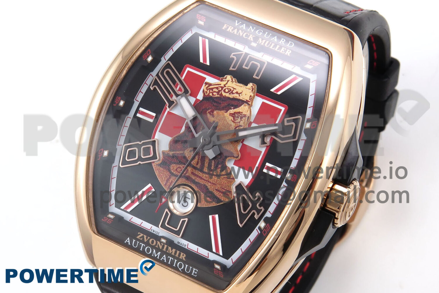 Vanguard Zvonimir RG ABF Best Edition Black Dial on Black Leather Strap A2824 - Image 3
